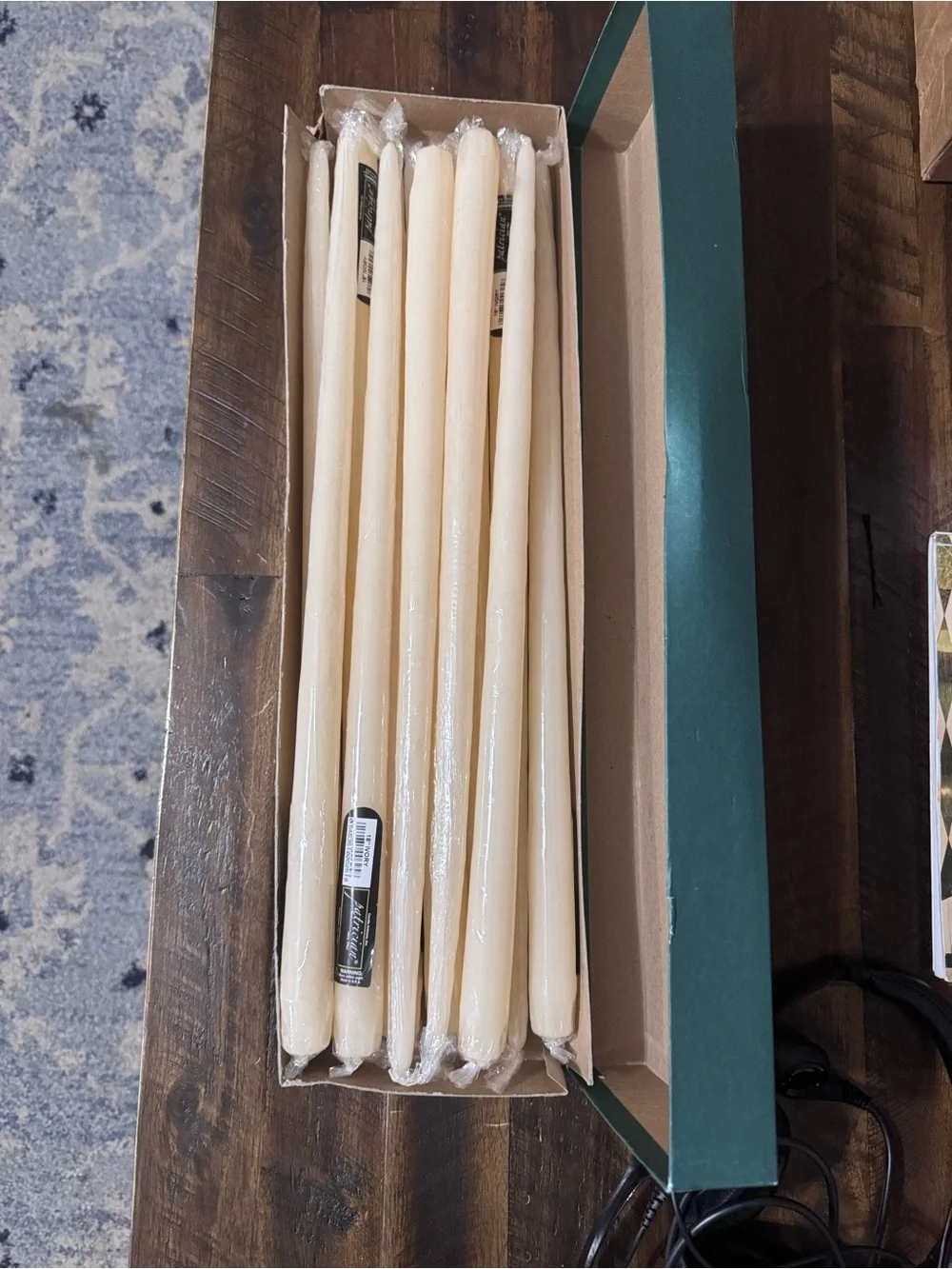 12 Ivory Taper Candles 18 inches